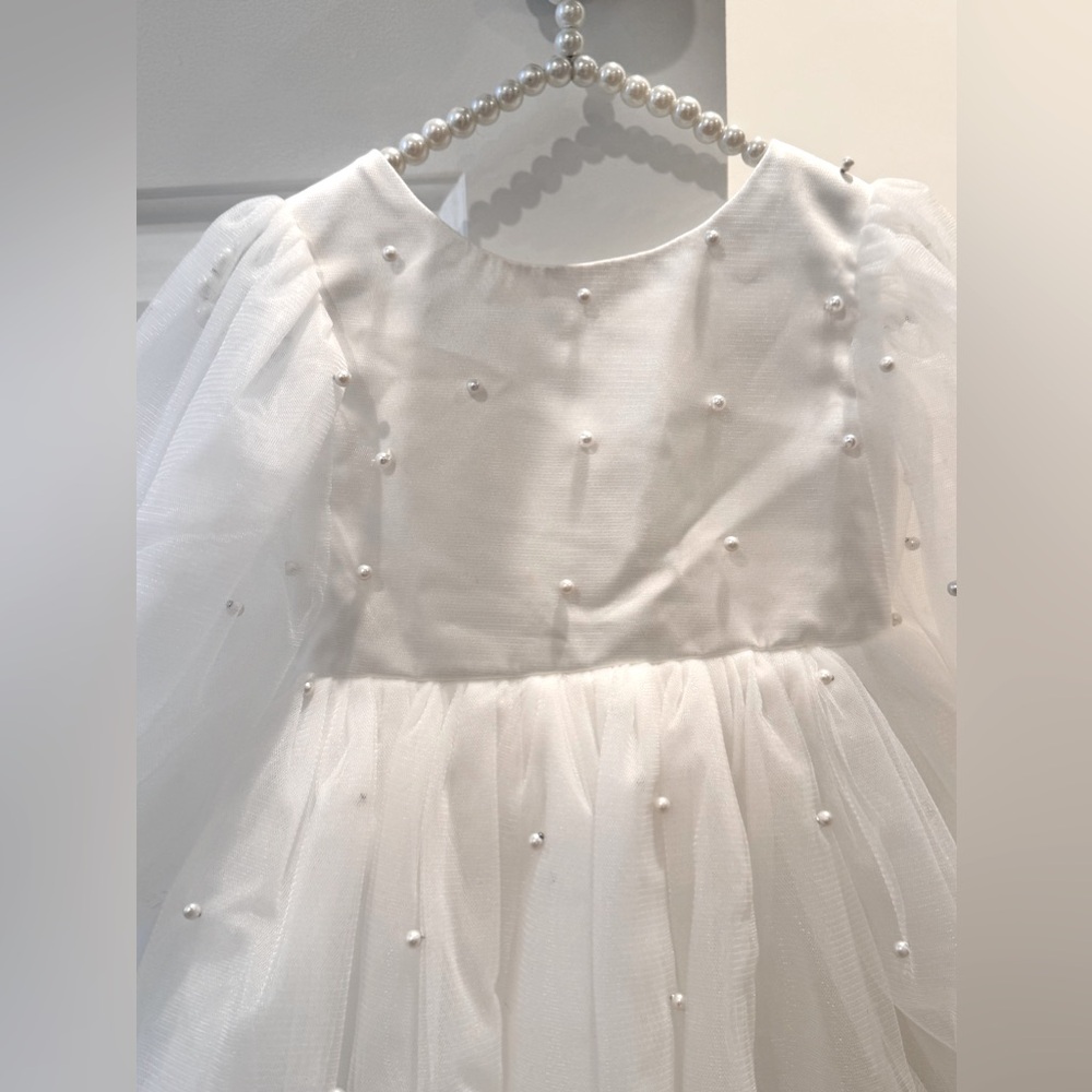 Pearl Flower Girl Dress - Size 2